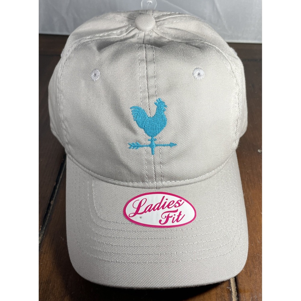 Outdoor Cap Womens OSFM Baseball‎ Hat Beige Rooster Weathervane Ladies Fit Hat